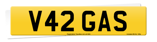Registration number V42 GAS